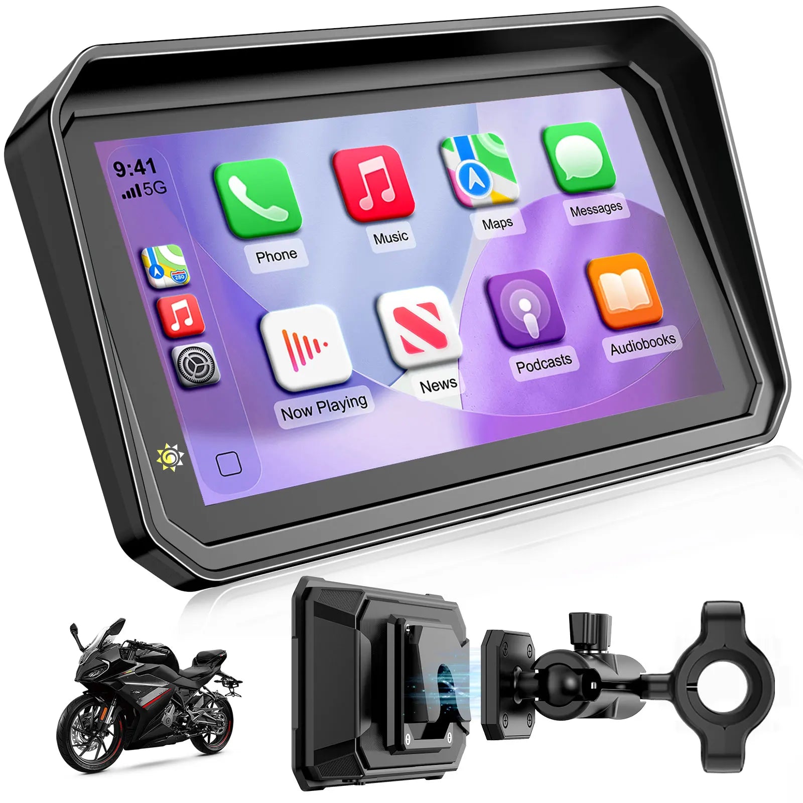 CarPlay Moto 6" Pantalla MIPI HD - WiFi Dual Band y Antirrobo