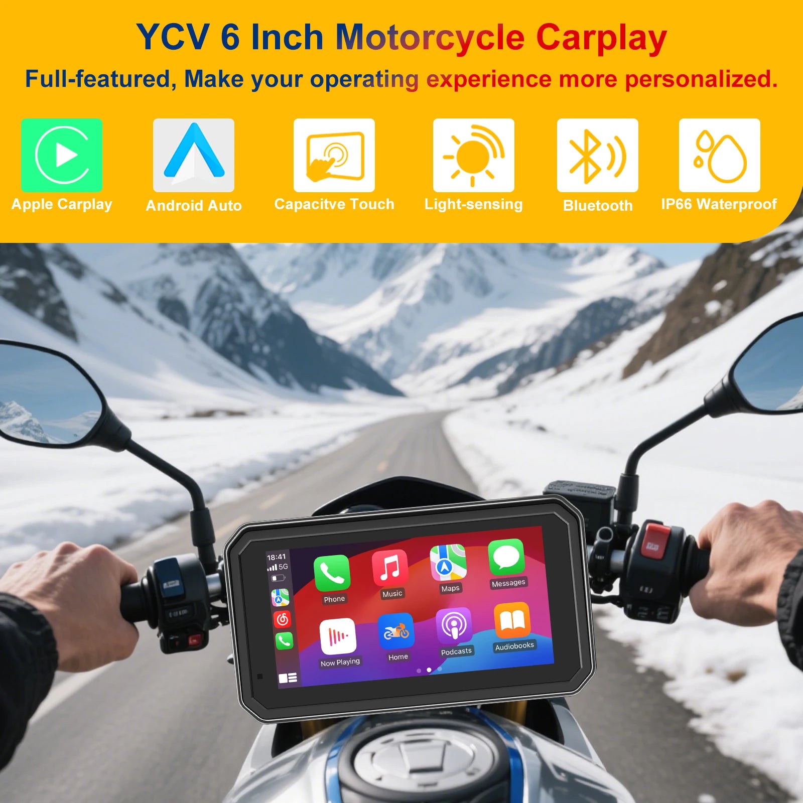 CarPlay Moto 6" Pantalla MIPI HD - WiFi Dual Band y Antirrobo