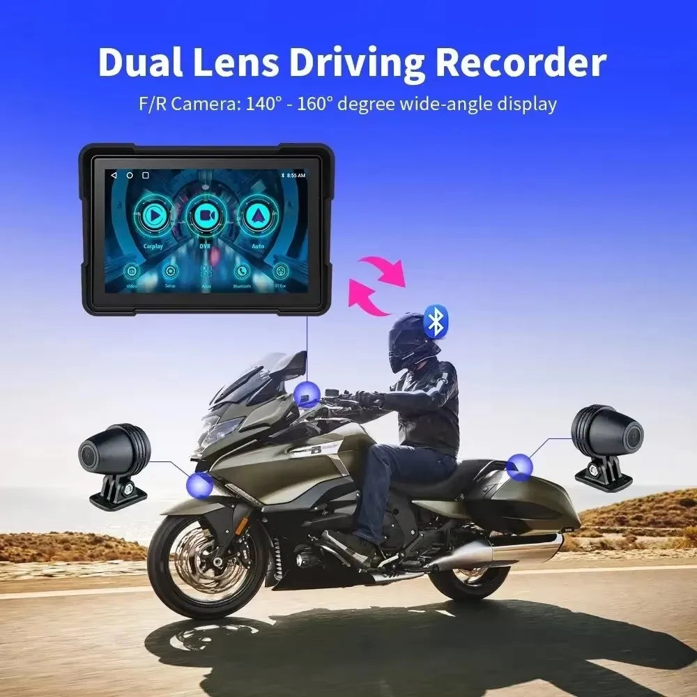 CarPlay Moto 5" GPS con WiFi 5G - Garantía 2 Años IP67