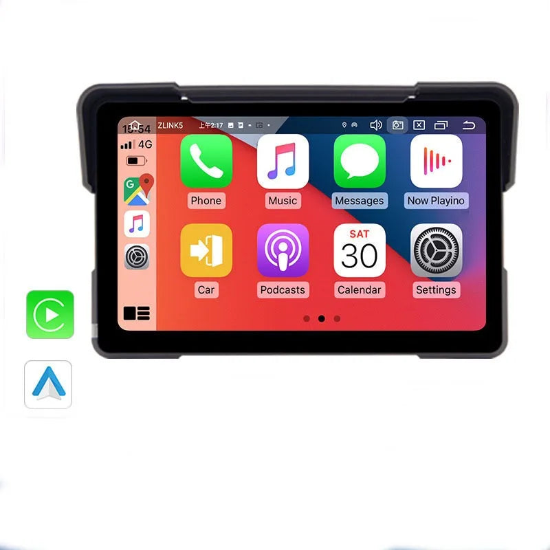 CarPlay Inalámbrico Moto 5" - Pantalla Táctil IP67 con Cámara Dual y GPS