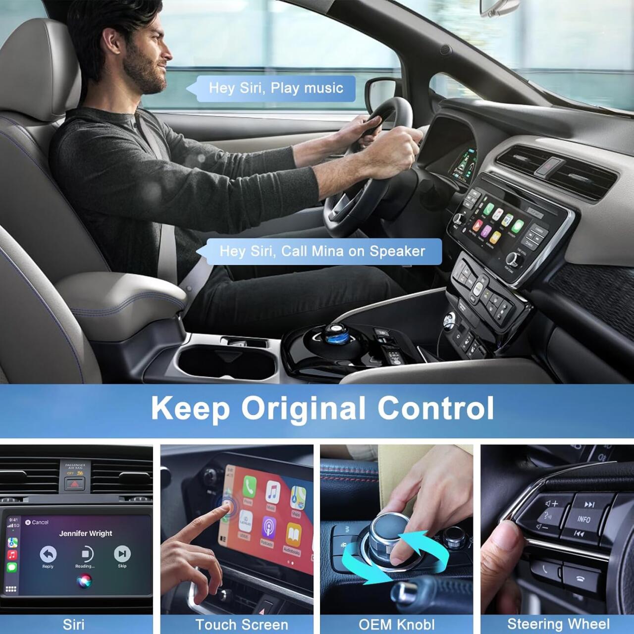 Adaptador CarPlay Inalámbrico para iPhone - Plug & Play Universal